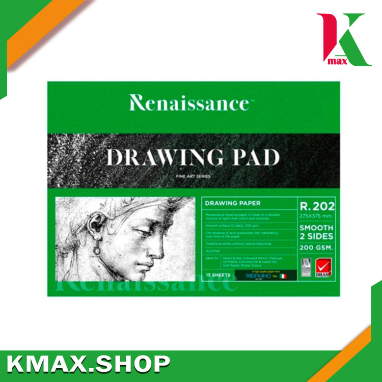 Renaissance Drawing Pad R202 (size 275x375mm) 200g 15sheets