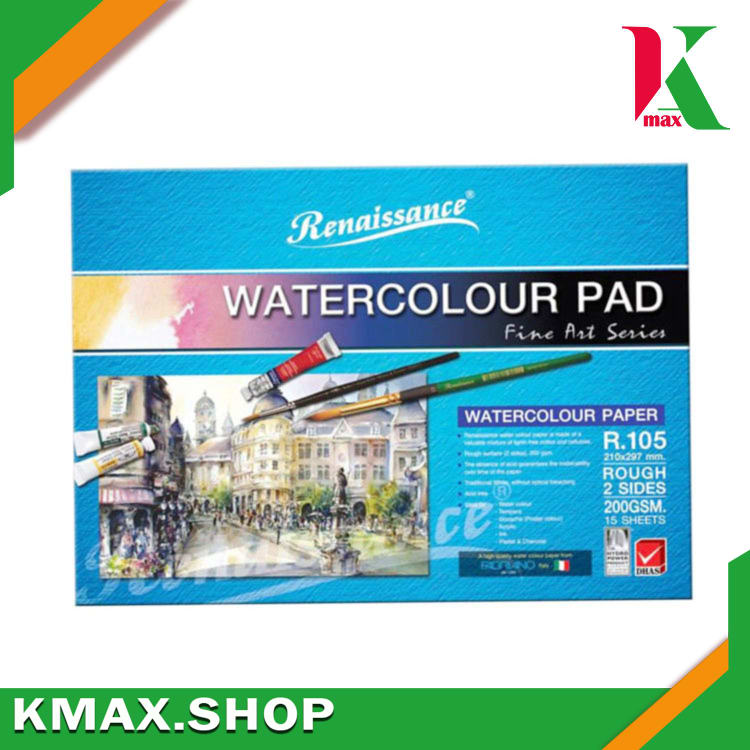 Renaissance Water color Pad R105 (size 210x297mm) 200g 15sheets