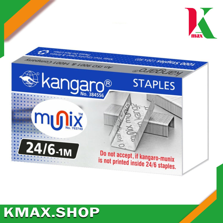 Kangaro Stapler Pin  No ( 24/6 )(Capacity 30sheet)