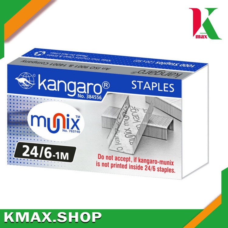 Kangaro Stapler Pin No24/6 ( 20pcs) (Capacity 30Sheet)