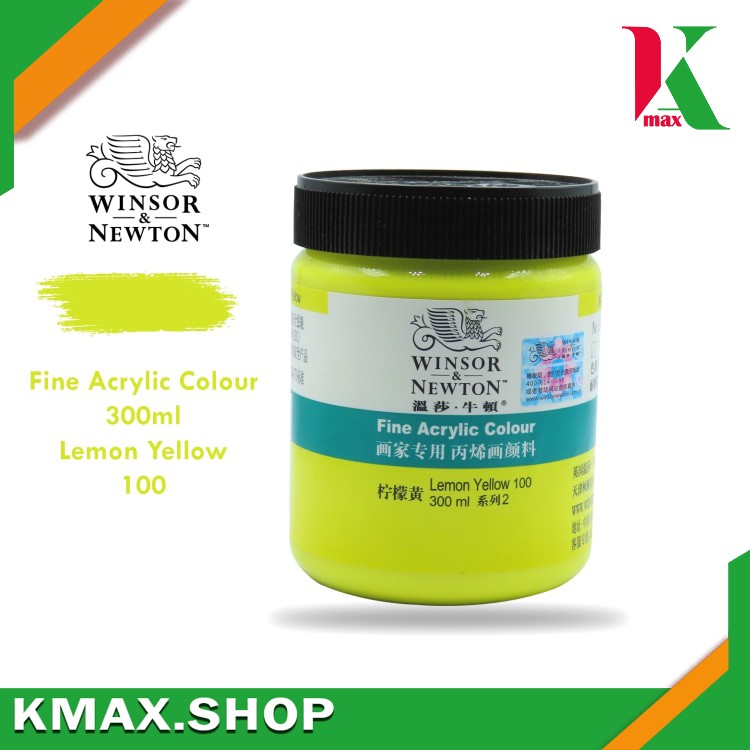 WINSOR NEWTON Acrylic Color 300ML 100 Lemon Yellow
