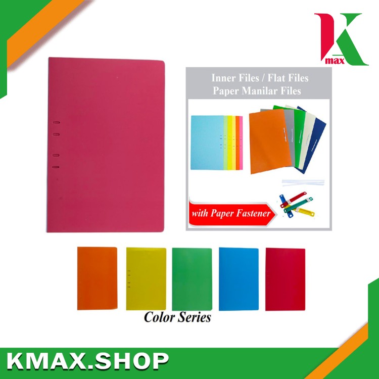 Manilar Paper File (A4)+ Fastener Clip Red