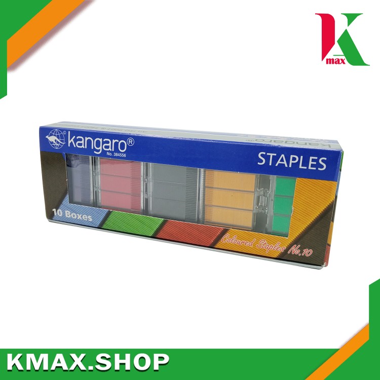 Kangaro Stapler pin color (No-10)  10 ဘူး ပါ Box