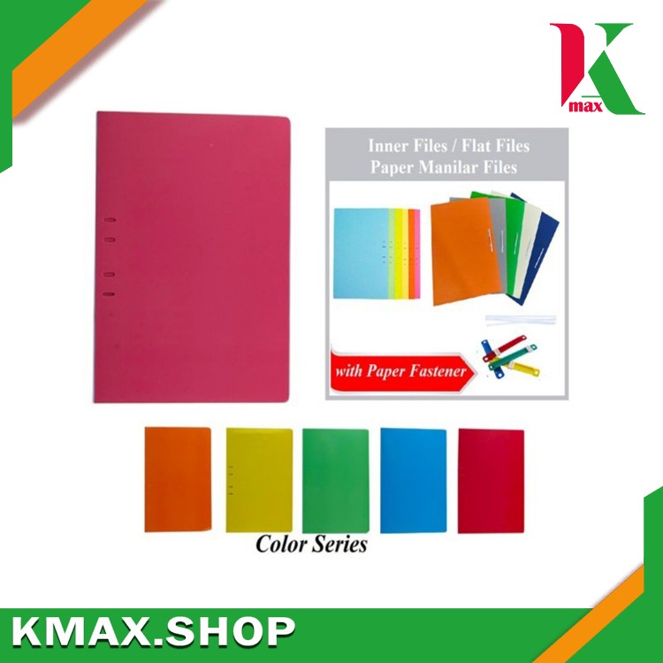 Manilar Paper File (A4)+ Fastener Clip Red (100pcs)