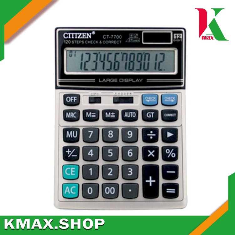 Office Calculator CITIZEN CT-7700 (12 Digit / Extra Large Display)