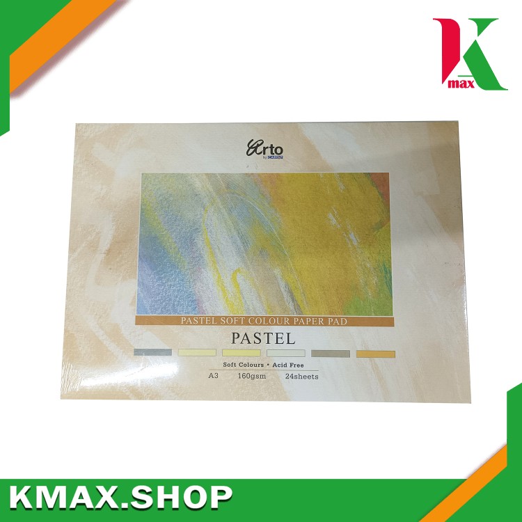 Arto pastel paper pad A3/160g/24sheets/6colors (CR37153)